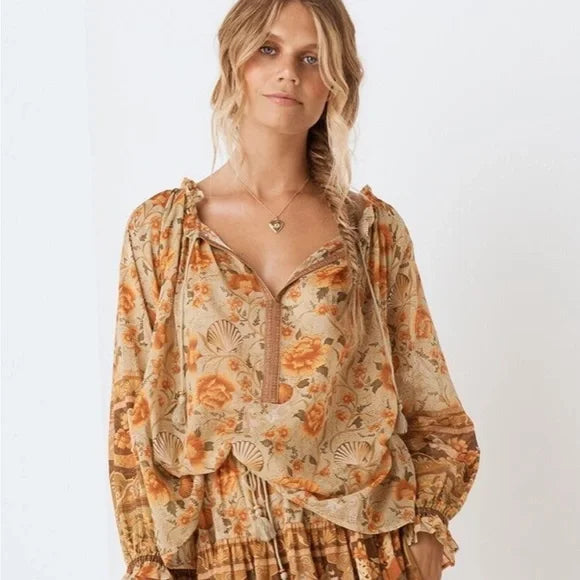 Spell & the Gypsy Seashell Sand Blouse