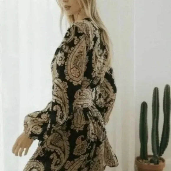 Chasing Unicorns Witchy Woman Paisley Mini Dress