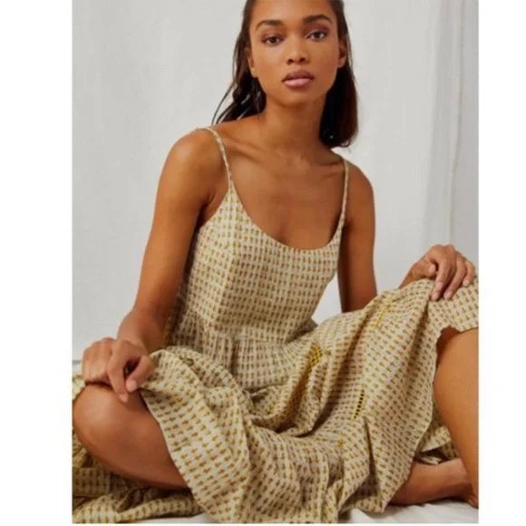 Free People Midnight Dance Maxi Slip Dress
