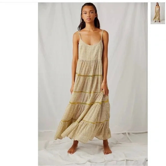 Free People Midnight Dance Maxi Slip Dress