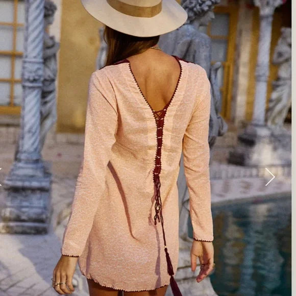 Chasing Unicorns The Heart of the Matter Cutwork Mini Dress