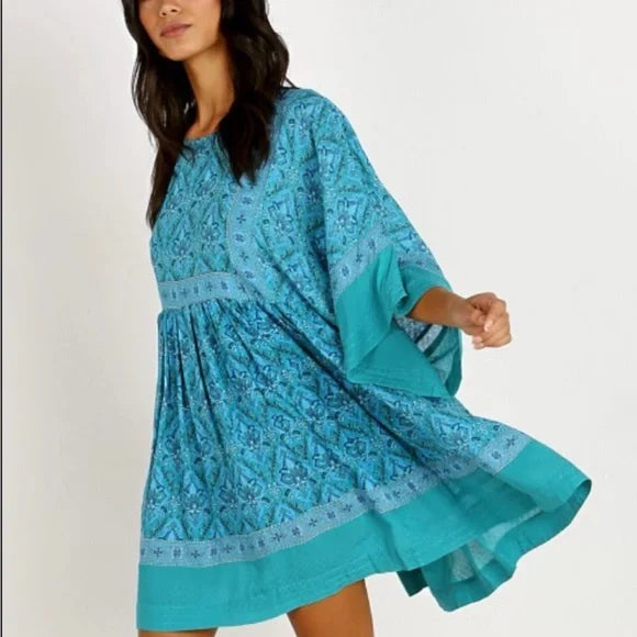Spell and the Gypsy Jewel Tunic Dress in Emerald