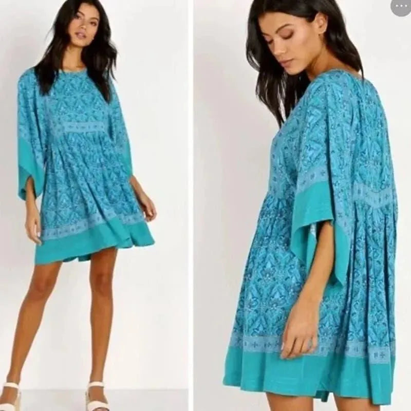 Spell and the Gypsy Jewel Tunic Dress in Emerald