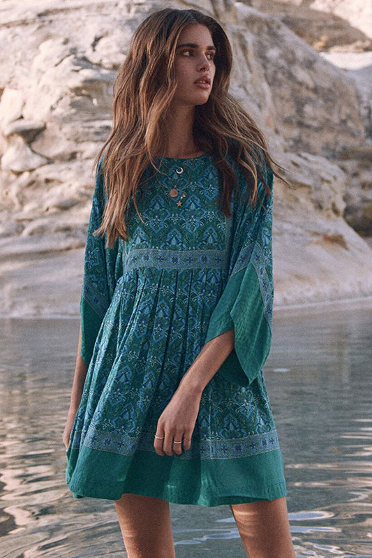 Spell and the Gypsy Jewel Tunic Dress in Emerald