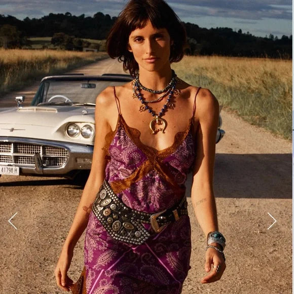 Chasing Unicorns Friend of the Devil Backless Mini Slip Dress